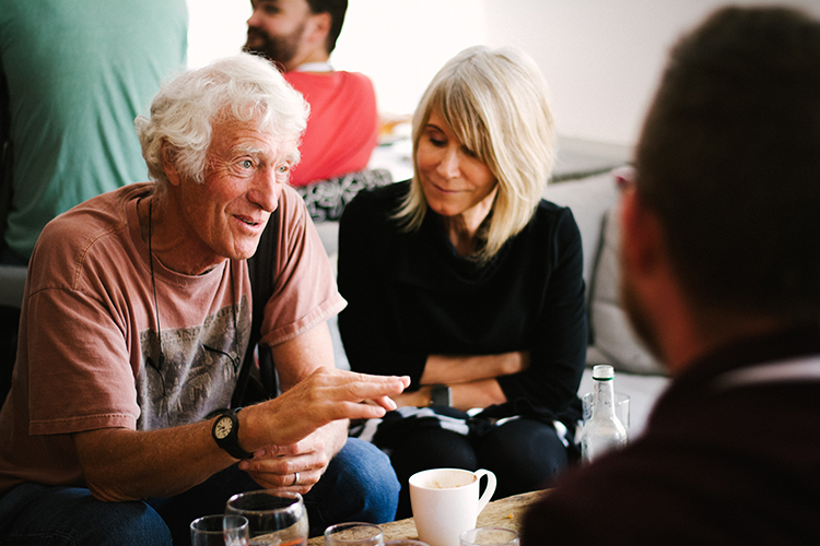 Oscar-winning cinematographer Roger Deakins and his wife James Deakins at Plymouth Rebel Film Festival in 2018