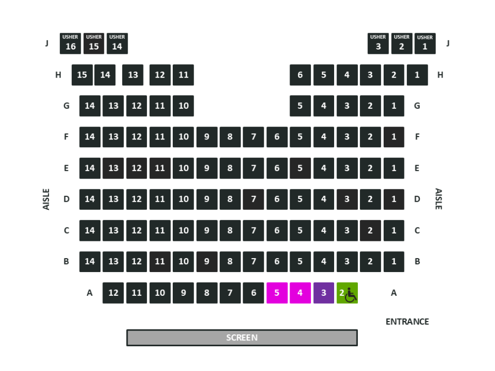 Seating Plan - Access seats Seating Plan - Access seats